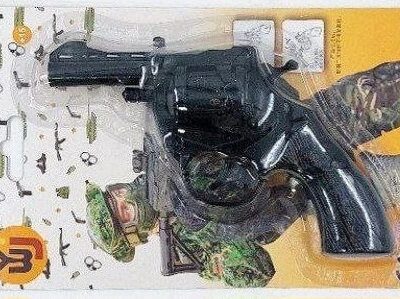 تفنگ اسباب بازی هفت تیر فلزی